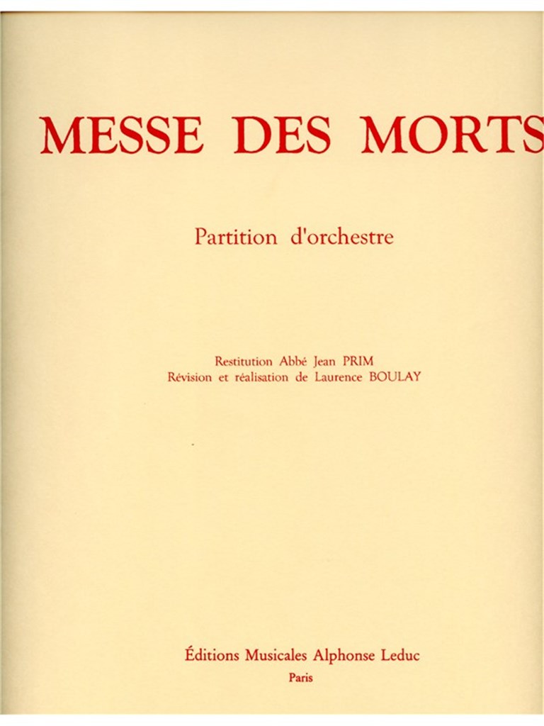 Messe Des Morts -Requiem