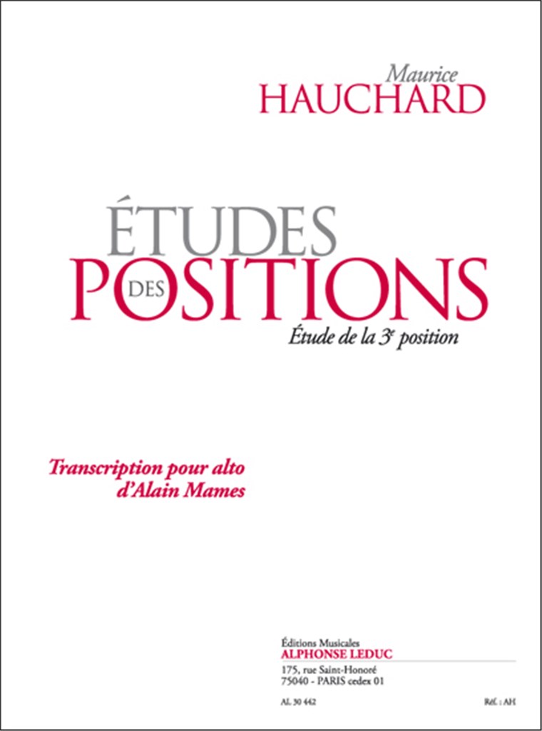 Études Des Positions - étude de la 3e Position