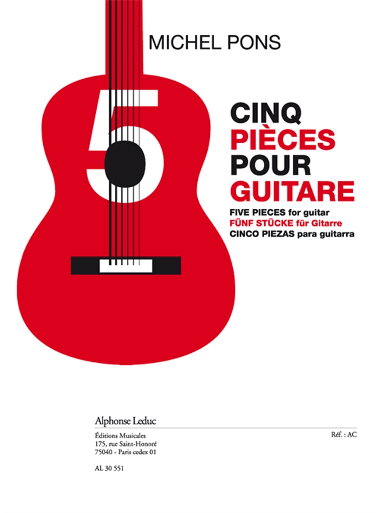 Cinq pièces (11'30'') pour guitare