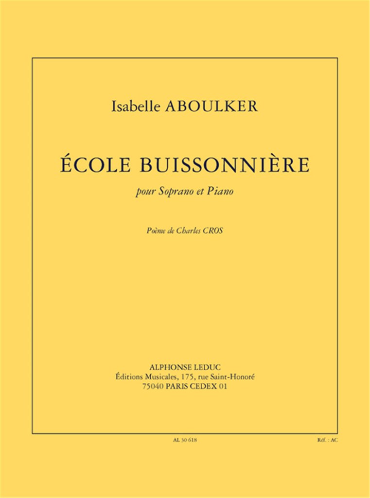 École buissonnière pour soprano et piano