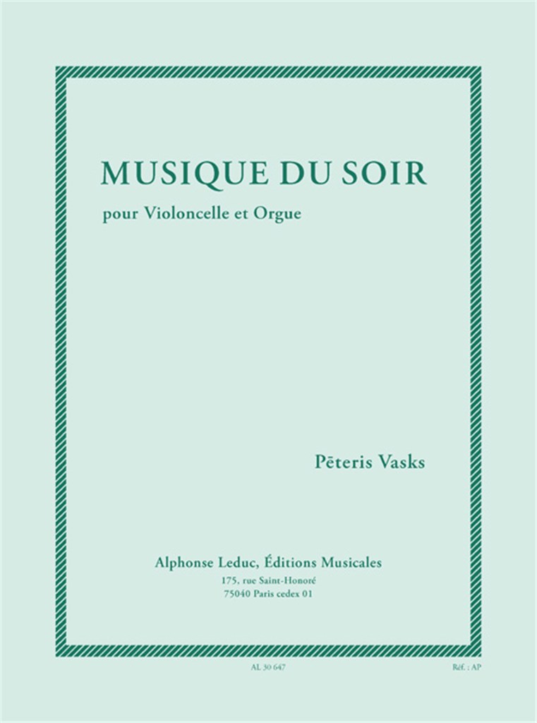Musique du soir (7e/8e) pour violoncelle et orgue