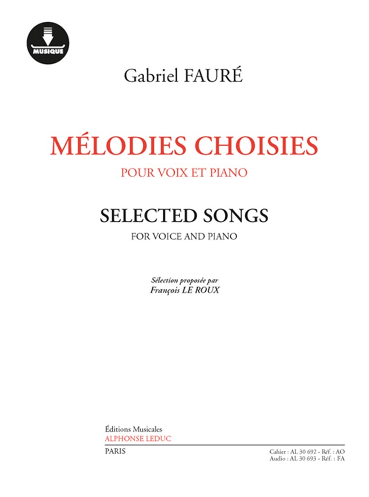Mélodies Choisies pour Voix et Piano