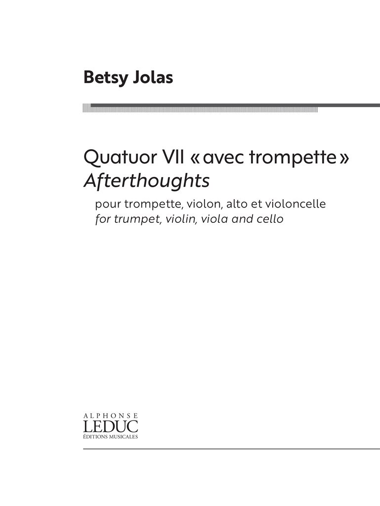 Quatuor Vii Afterthoughts