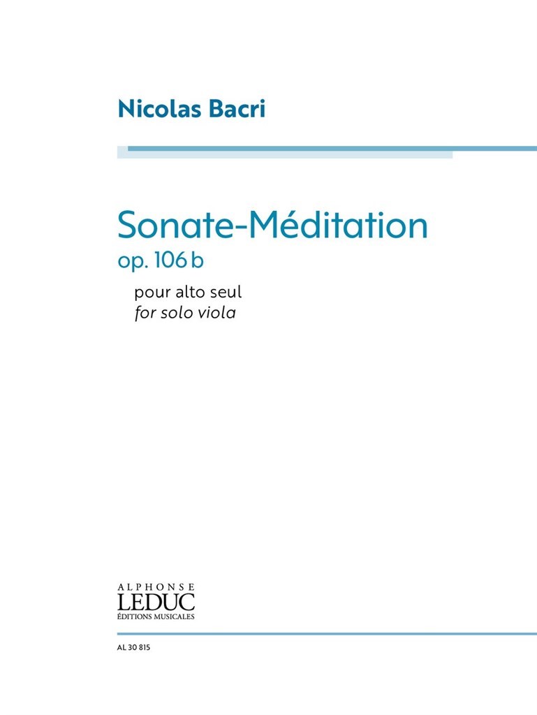 Sonate-Méditation for Solo Viola Op.106b