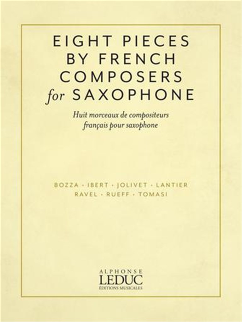 Eight Saxophone Pieces by French Composers