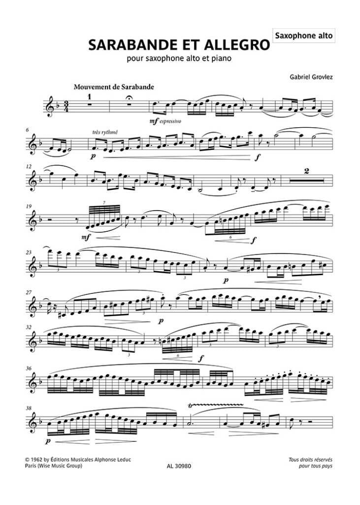 Sarabande et Allegro