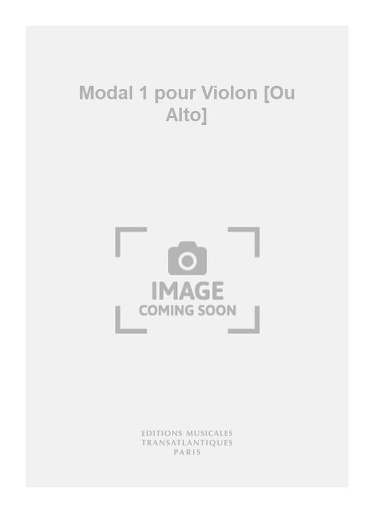 Modal 1 pour Violon [Ou Alto]