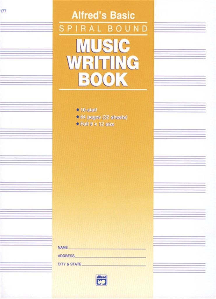 Music Writing Book (9 x 12), 10-Stave