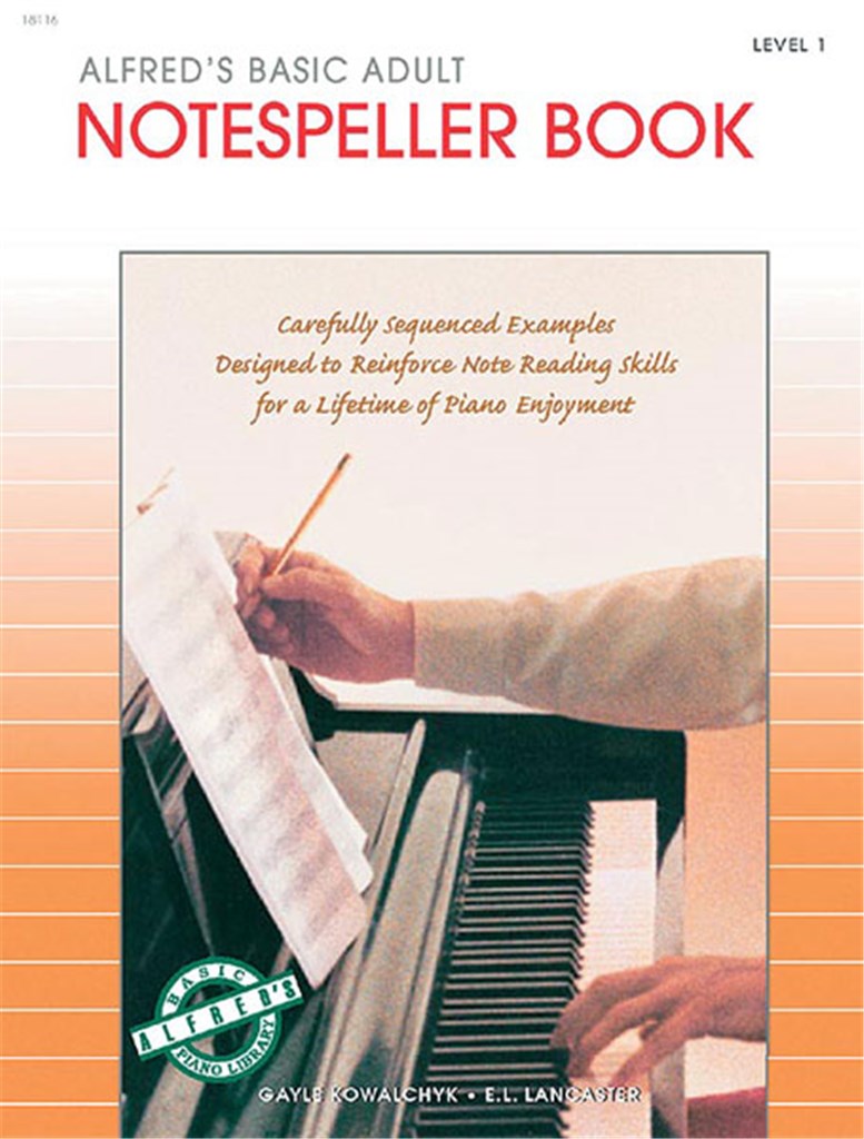Alfred's Basic Adult Piano Course Notespeller 1