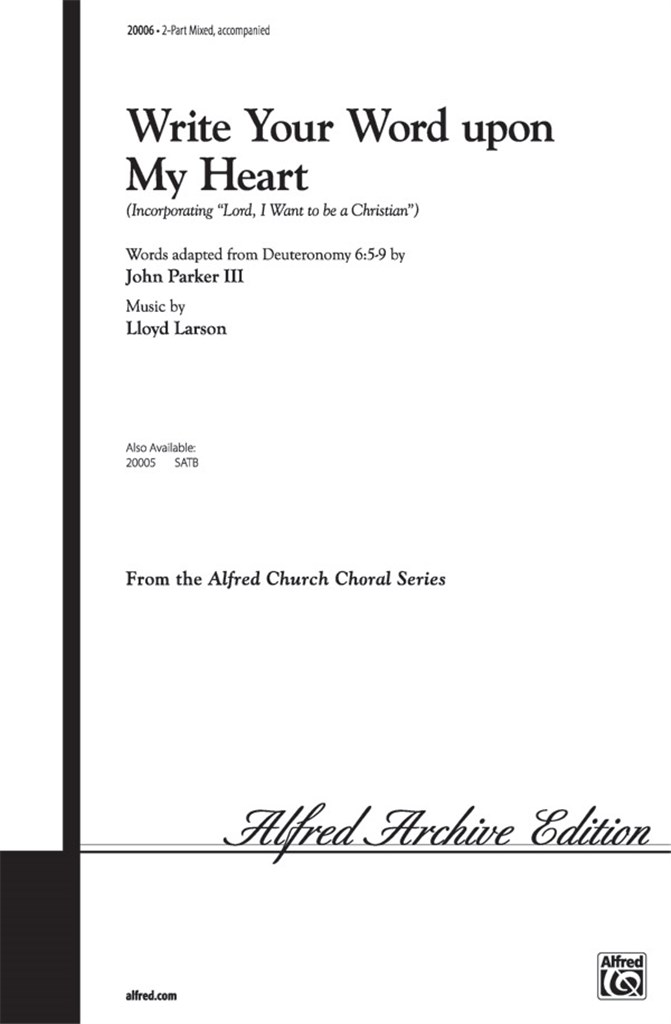 Write Your Word Upon My Heart