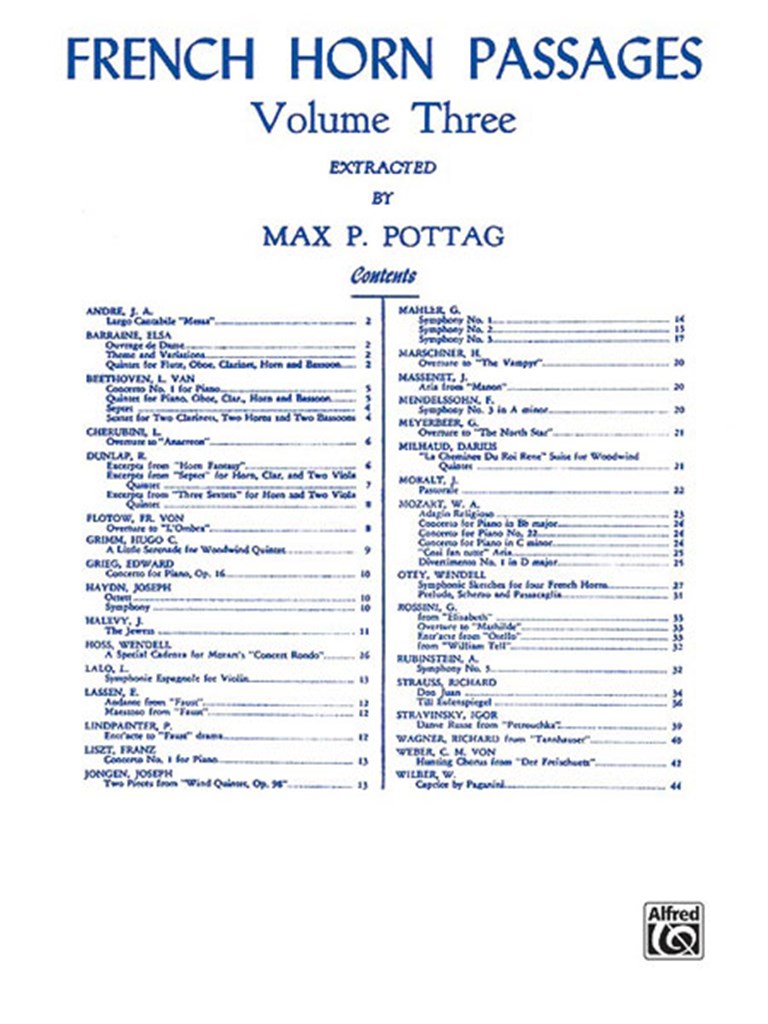 French Horn Passages, Volume III