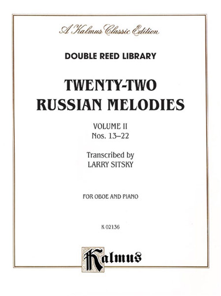 Twenty-Two Russian Melodies, Volume 2, Nos. 13-22