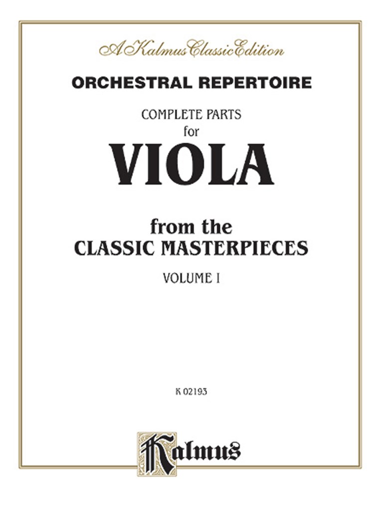 comp. Parts Viola from Classic Masterpieces I