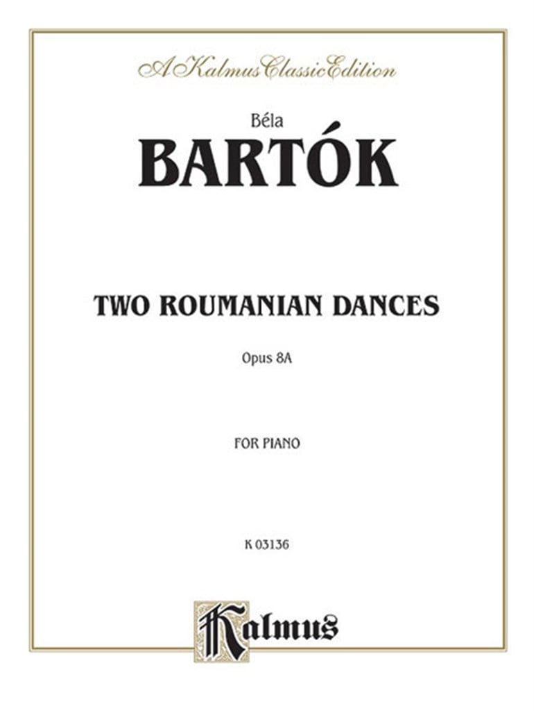 Two Roumanian Dances, Op. 8A
