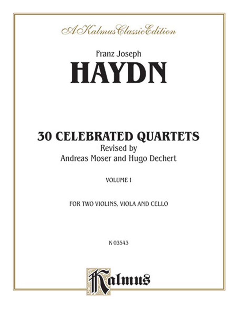 Thirty Celebrated String Quartets, Volume I