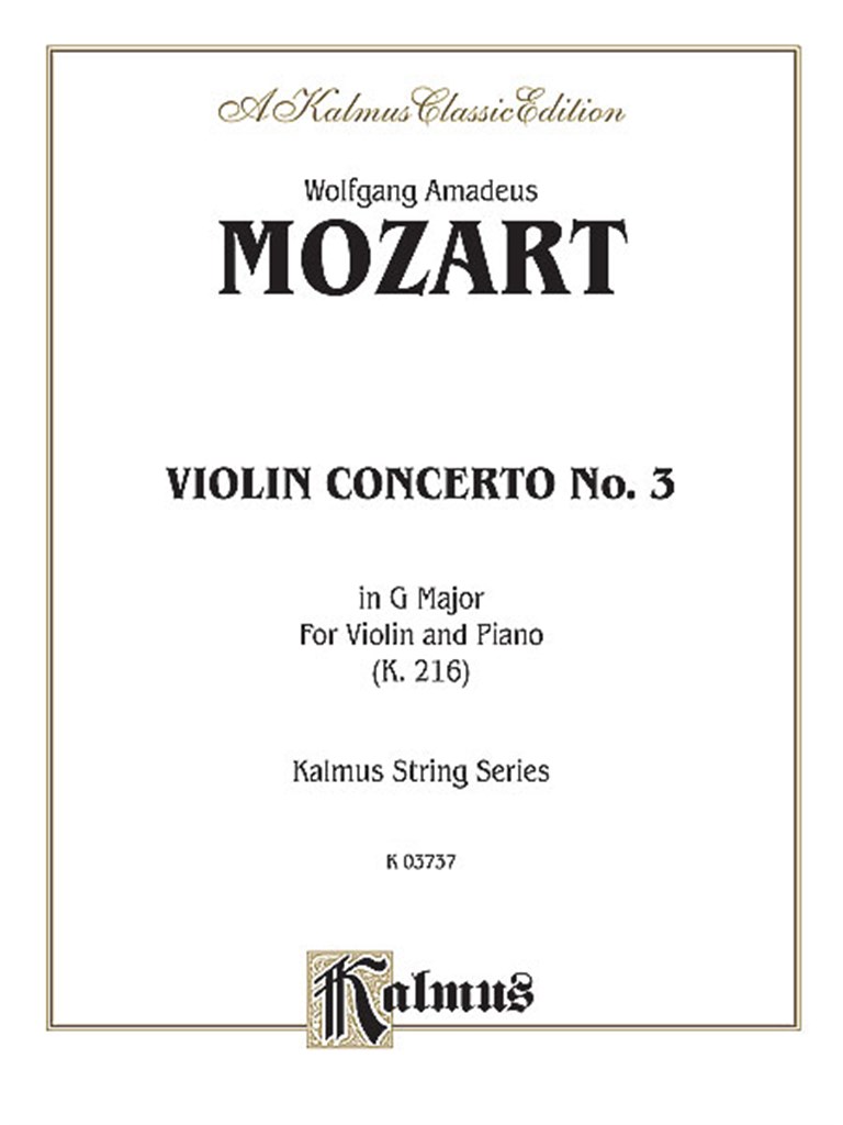 Violin Concerto No. 3 in G Major, K. 216