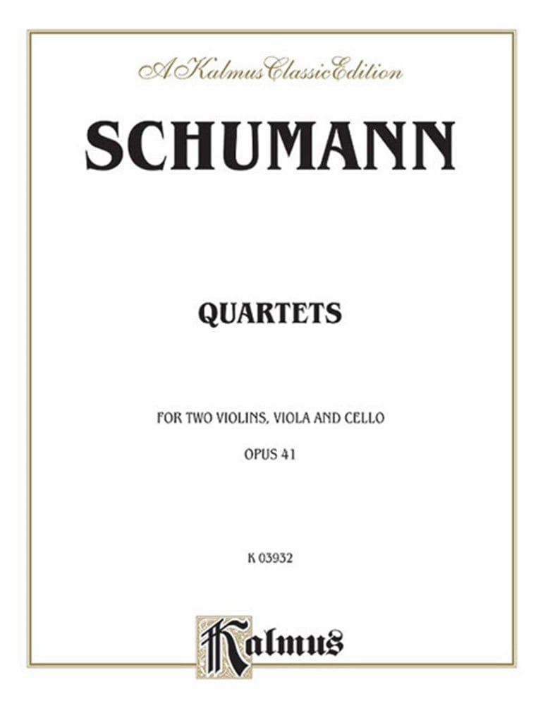 String Quartets, Op. 41, Nos. 1, 2 & 3