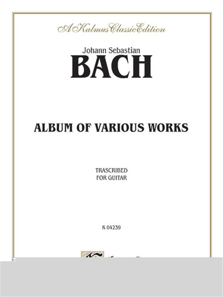 Album of Various Works Transcribed for Guitar