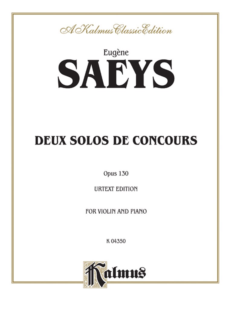 Deux Solos de Concours, Op. 130 (Urtext)