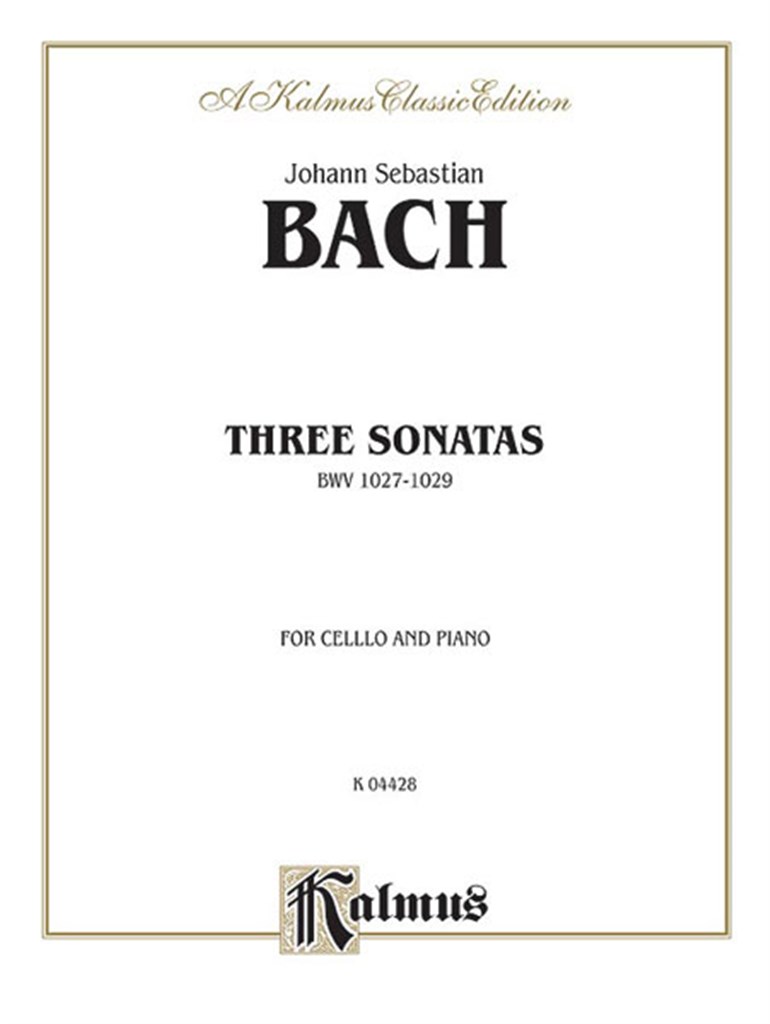 Three Sonatas for Viola da Gamba, BWV 1027-29