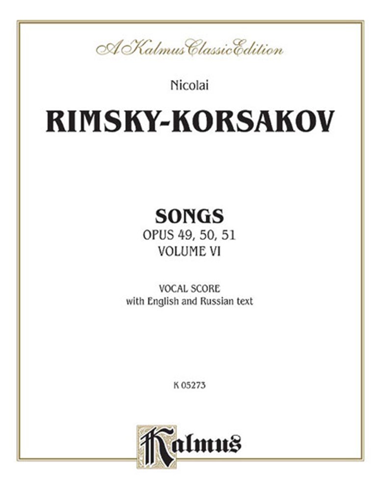 Songs, Volume VI, Op. 49, 50, 51
