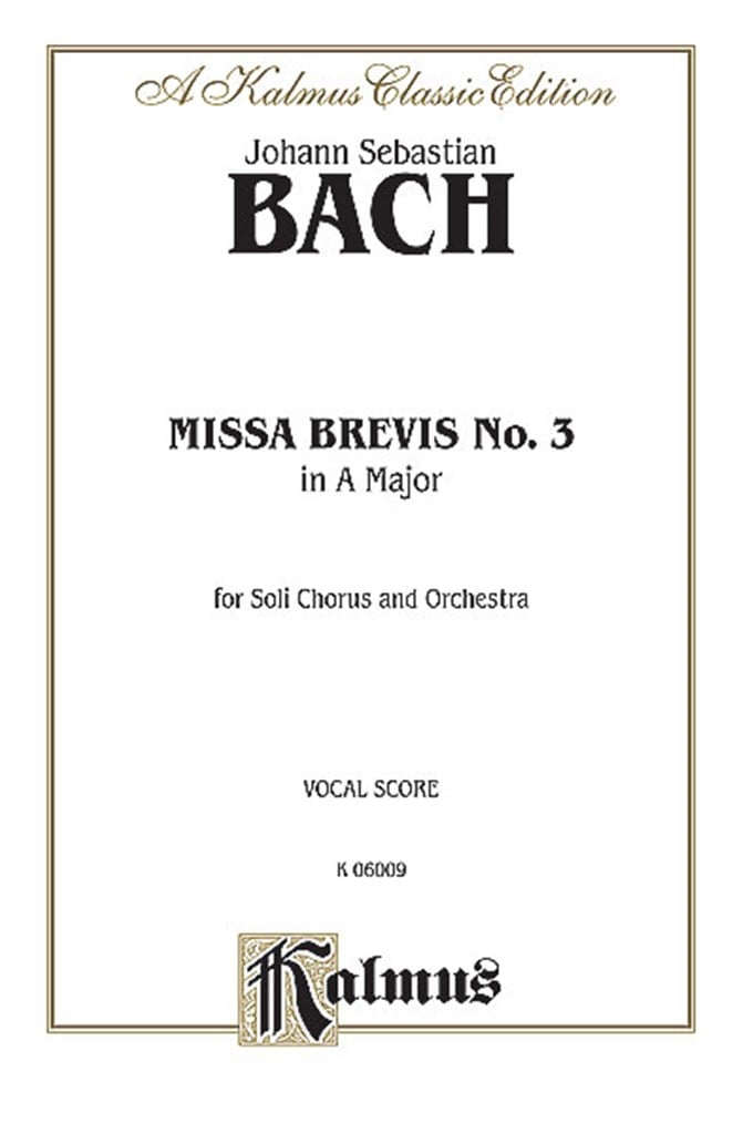 Missa Brevis No. 3 in A Major