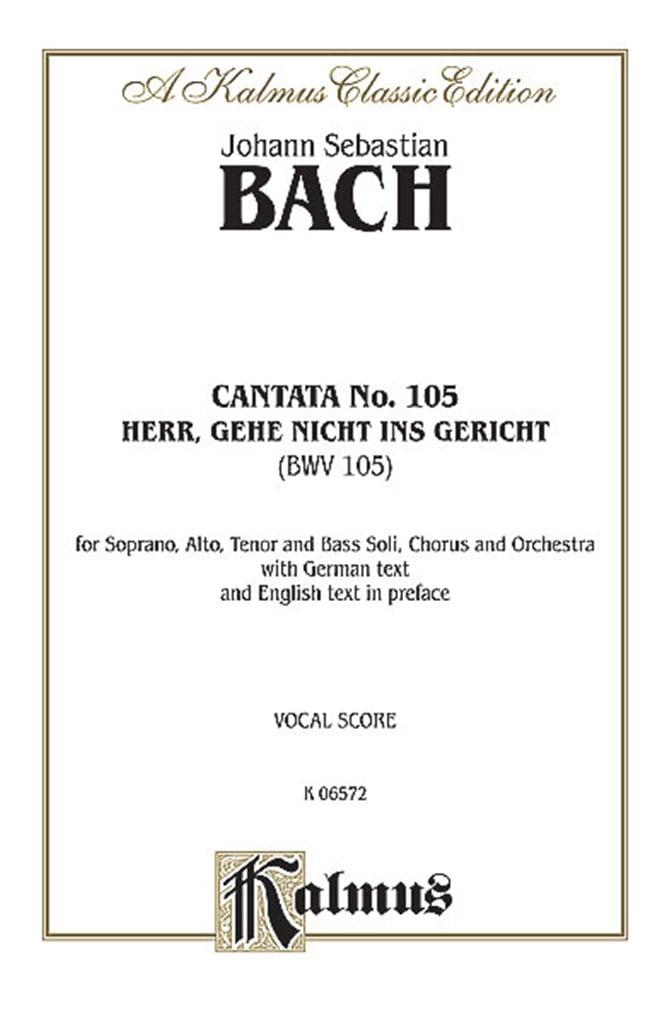Cantata No. 105 - Herr, gehe nicht ins Gericht