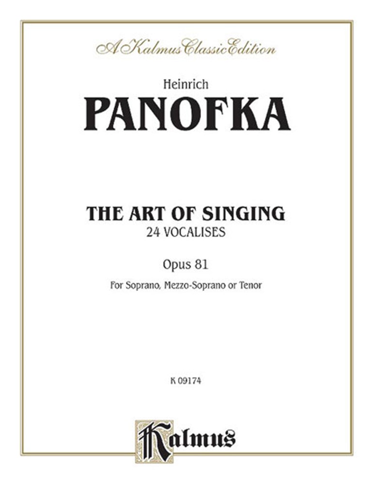 The Art of Singing: 24 Vocalises, Op. 81