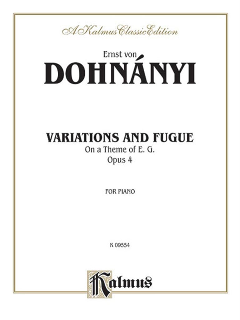 Variation & Fugue (on a theme of E.G.) Op. 4