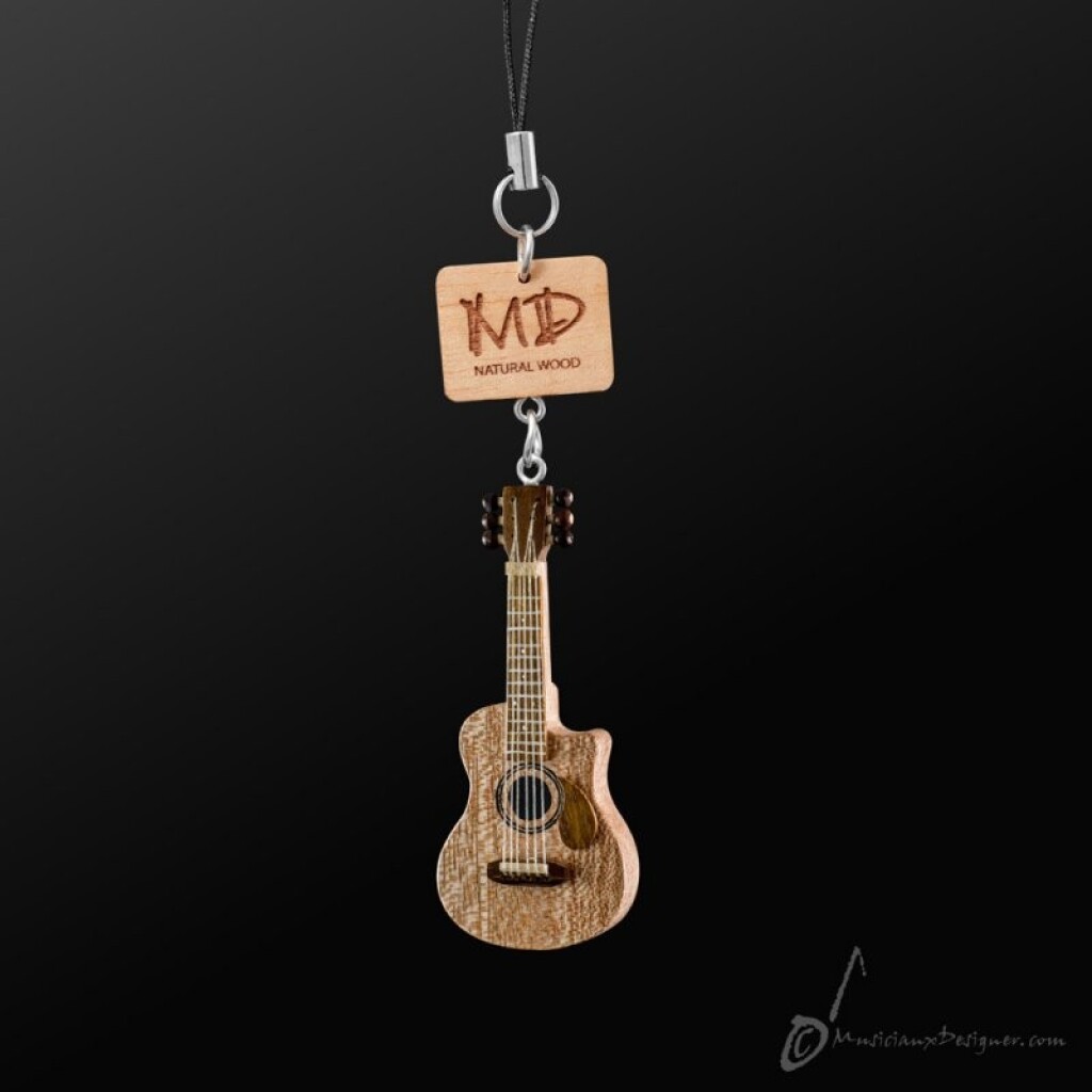 Wooden Strap Acoustic Guitar With String