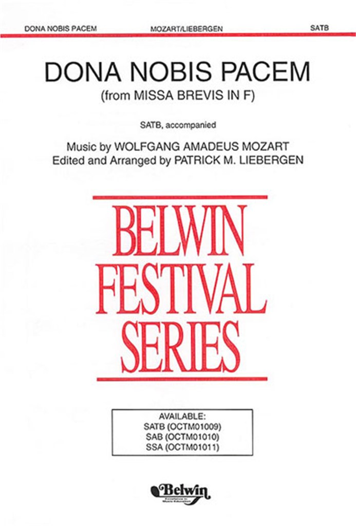 Dona Nobis Pacem from Missa Brevis in F