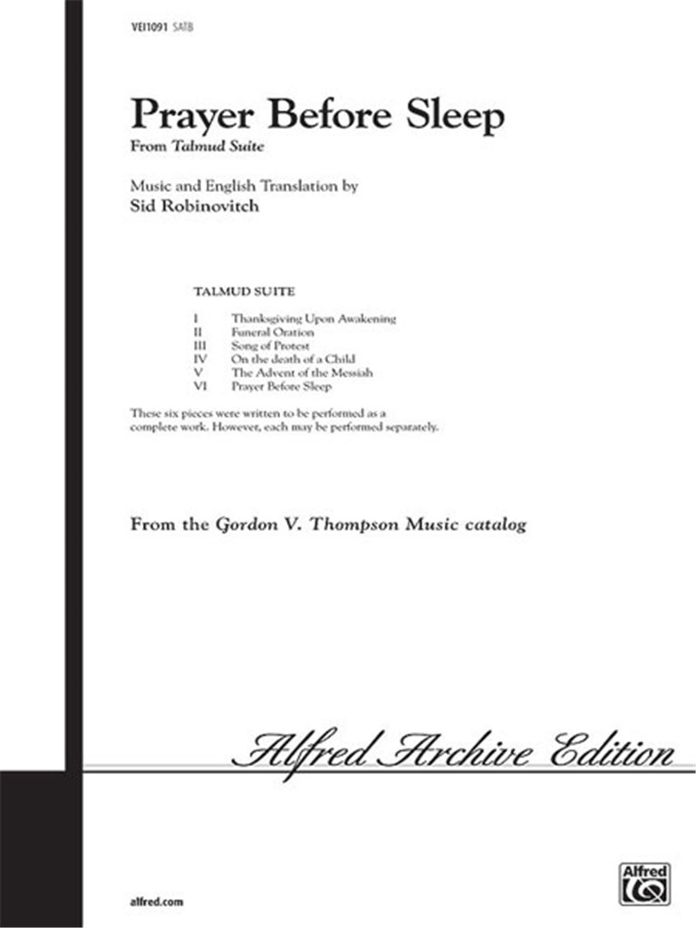Prayer Before Sleep from Talmud Suite