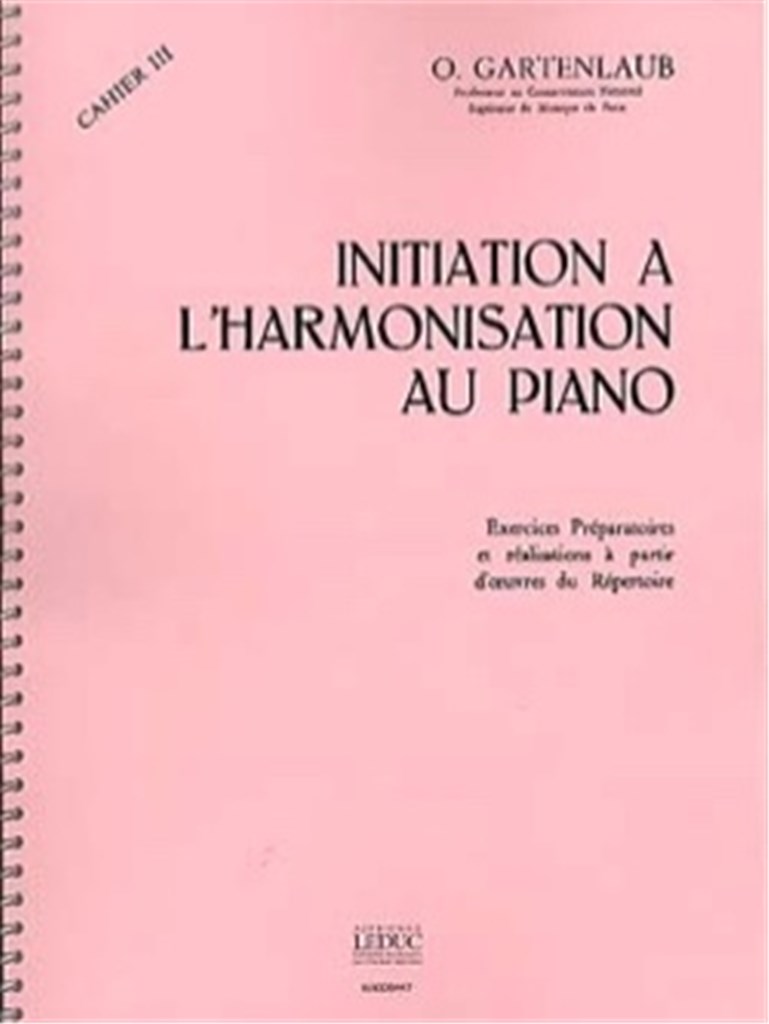 Initiation a Lharmonisation Au Piano vol. 3 Piano