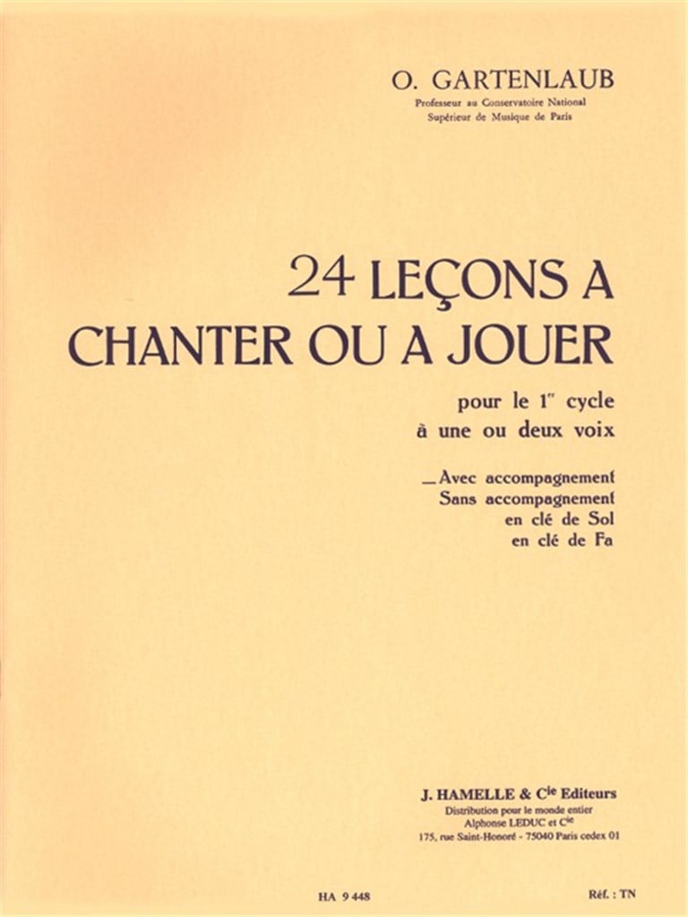 24 Lecons A Chanter Ou A Jouer
