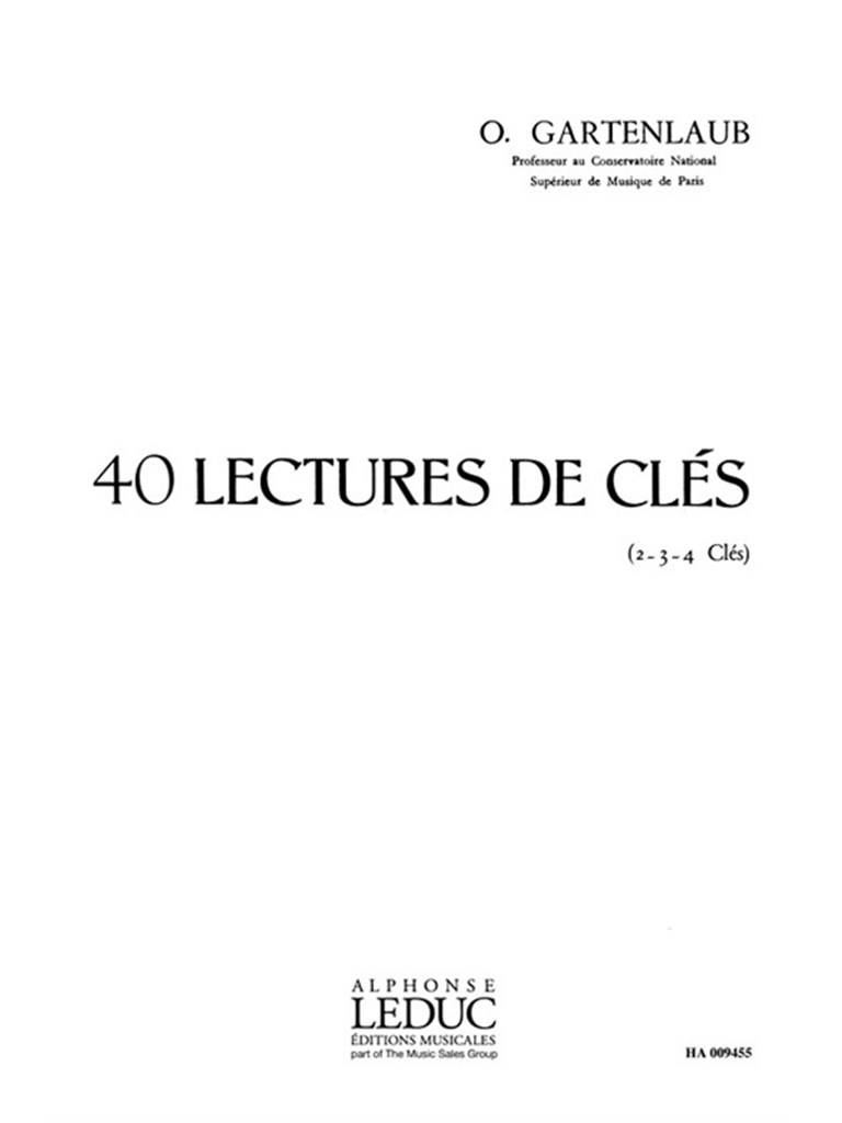 40 Lectures De Cles 2 3 Ou 4 Cles