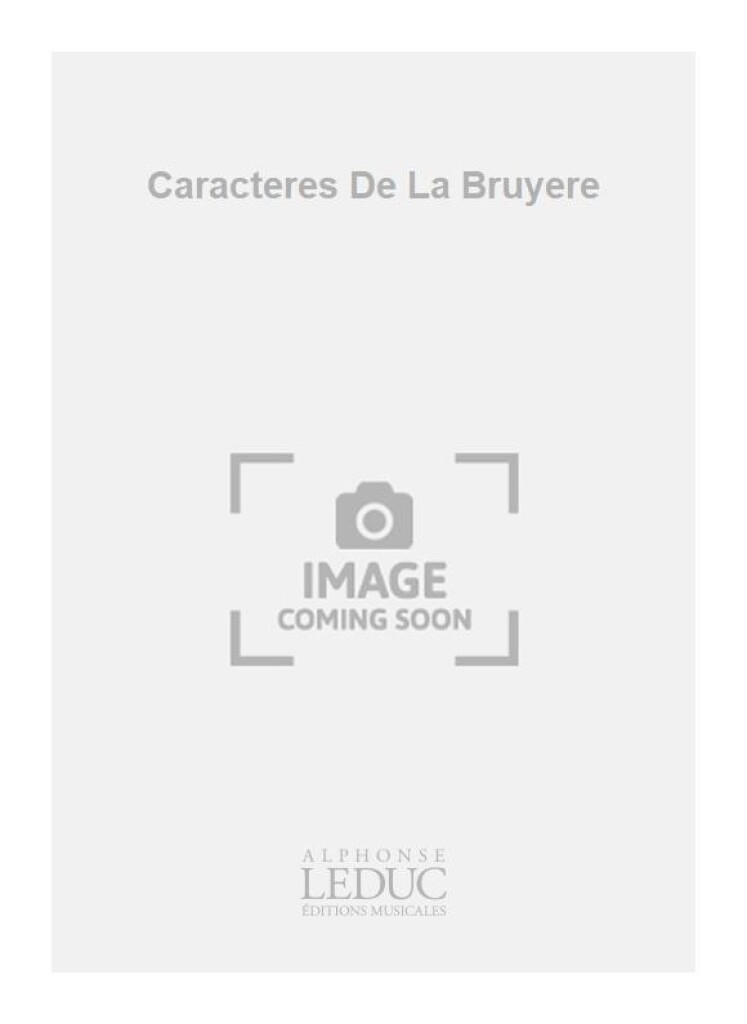 Caracteres De La Bruyere