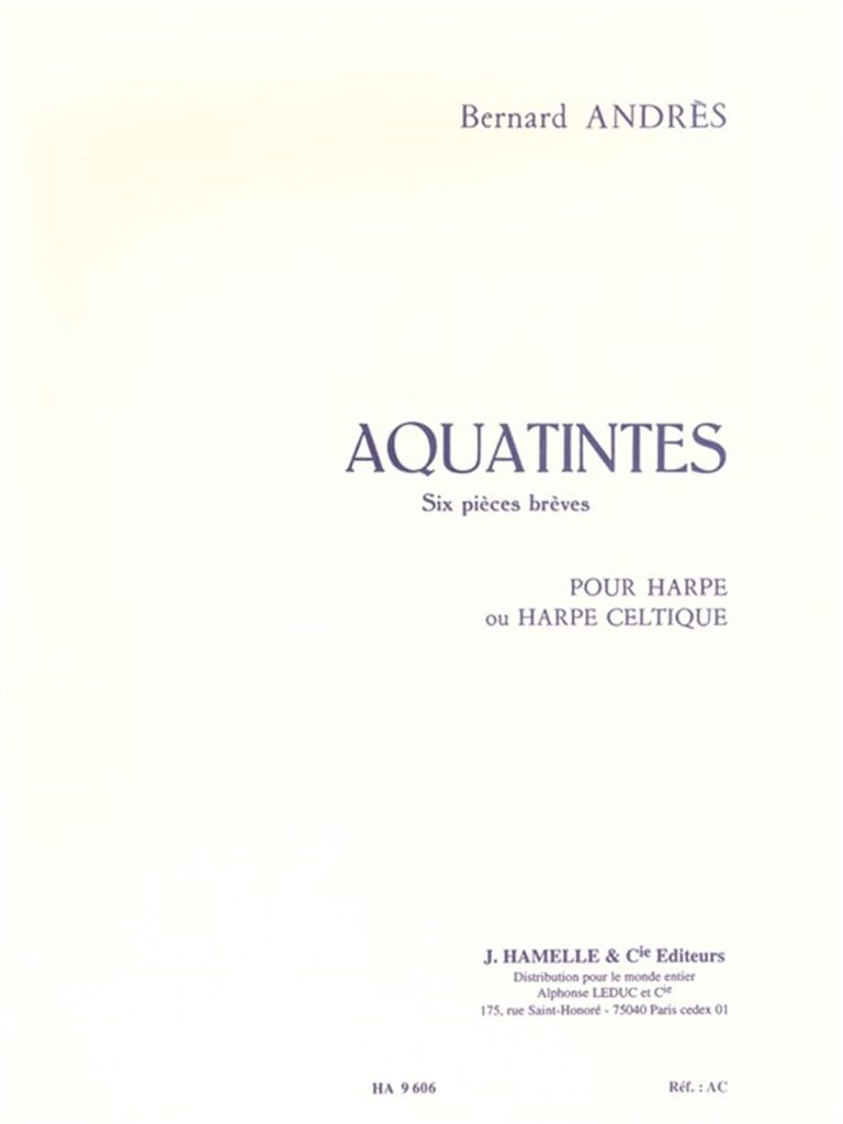 Aquatintes pour harpe