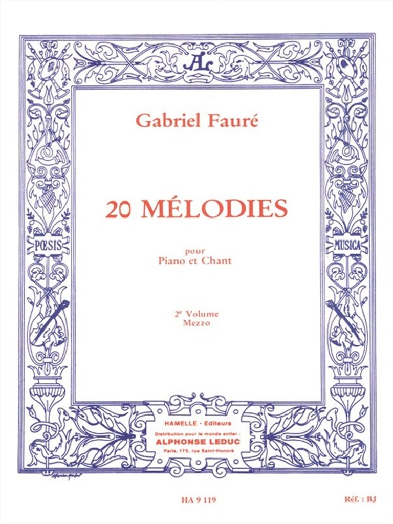 Vingt Mélodies pour mezzo et piano