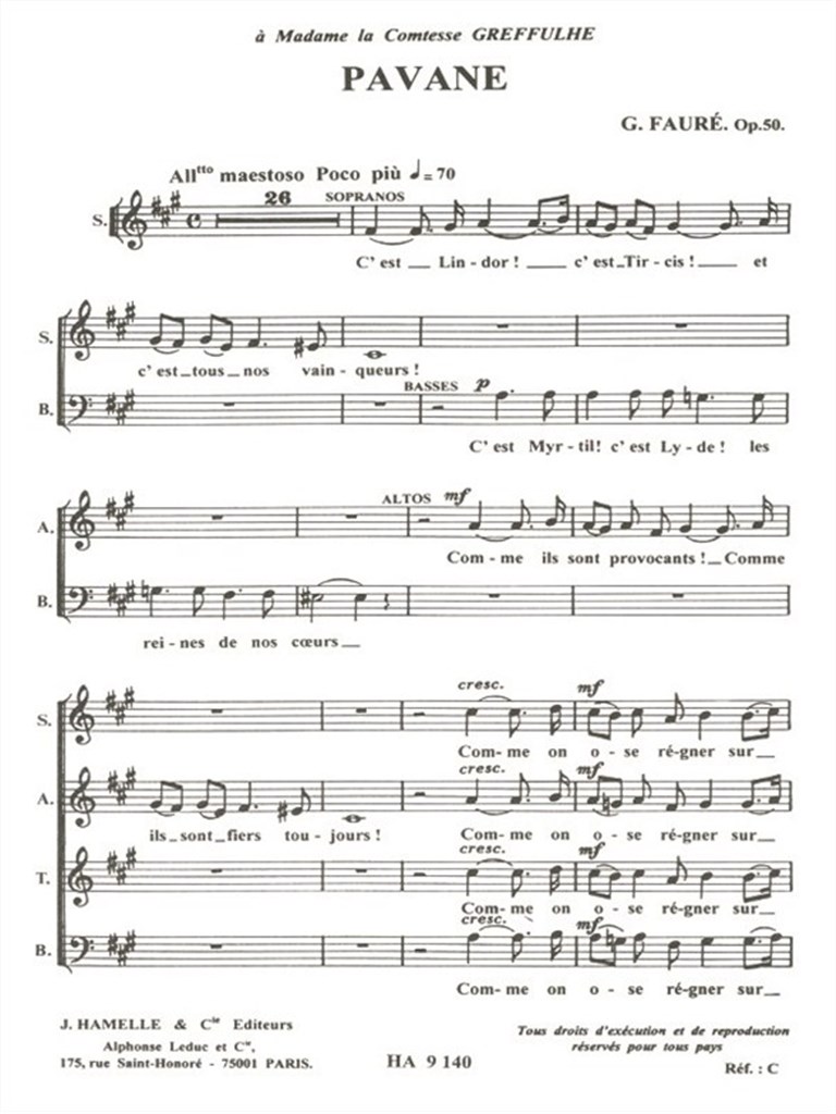 Pavane Op.50 (Chorus Part)