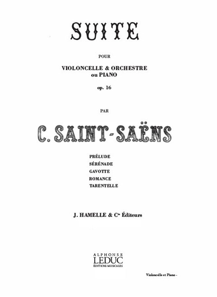 Suite Op16 -Violoncelle/Orch