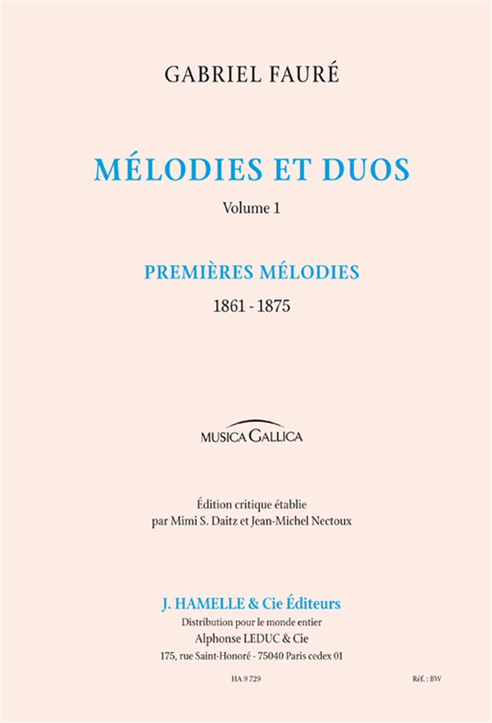 Mélodies et duos premières mélodies