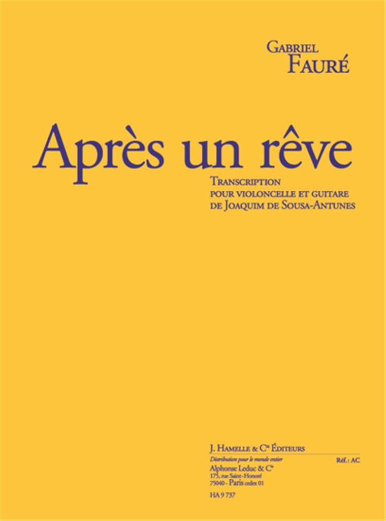 Après un rêve transcription