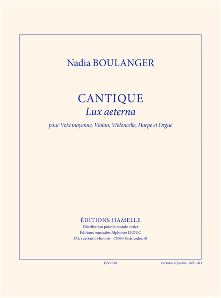 Boulanger N: Cantique