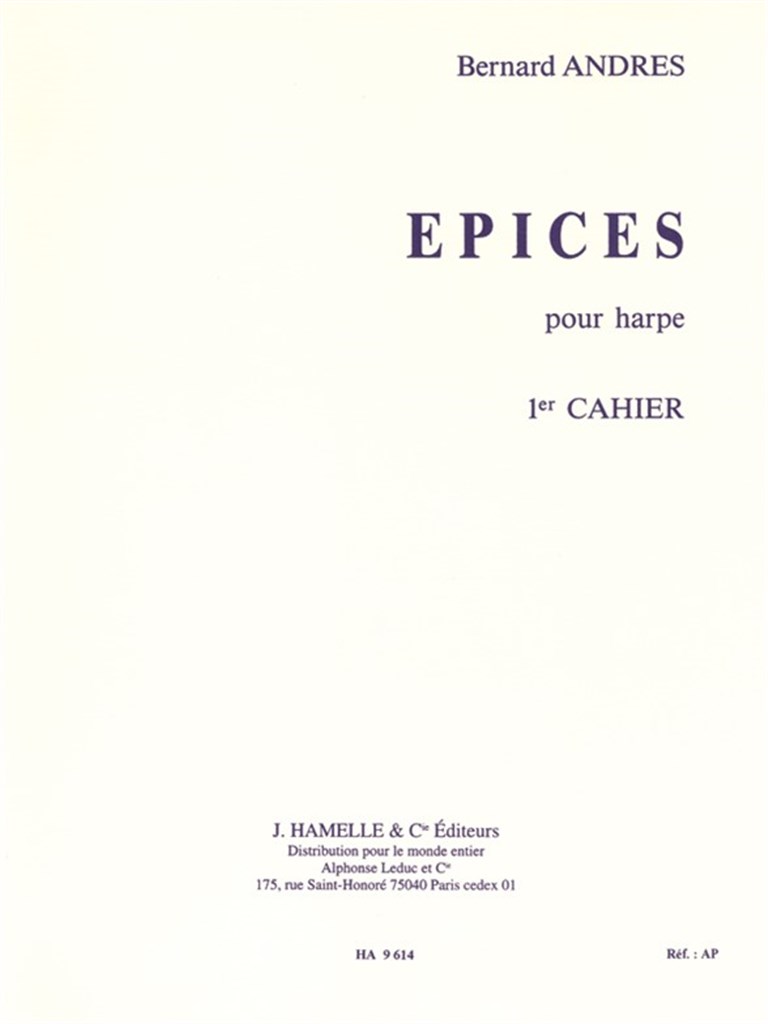 Épices pour Harpe [1Er Cahier]