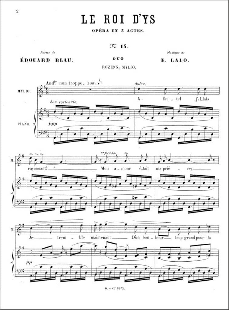 Roi Dys Air No 14 Duo Soprano Tenor Solo & Piano