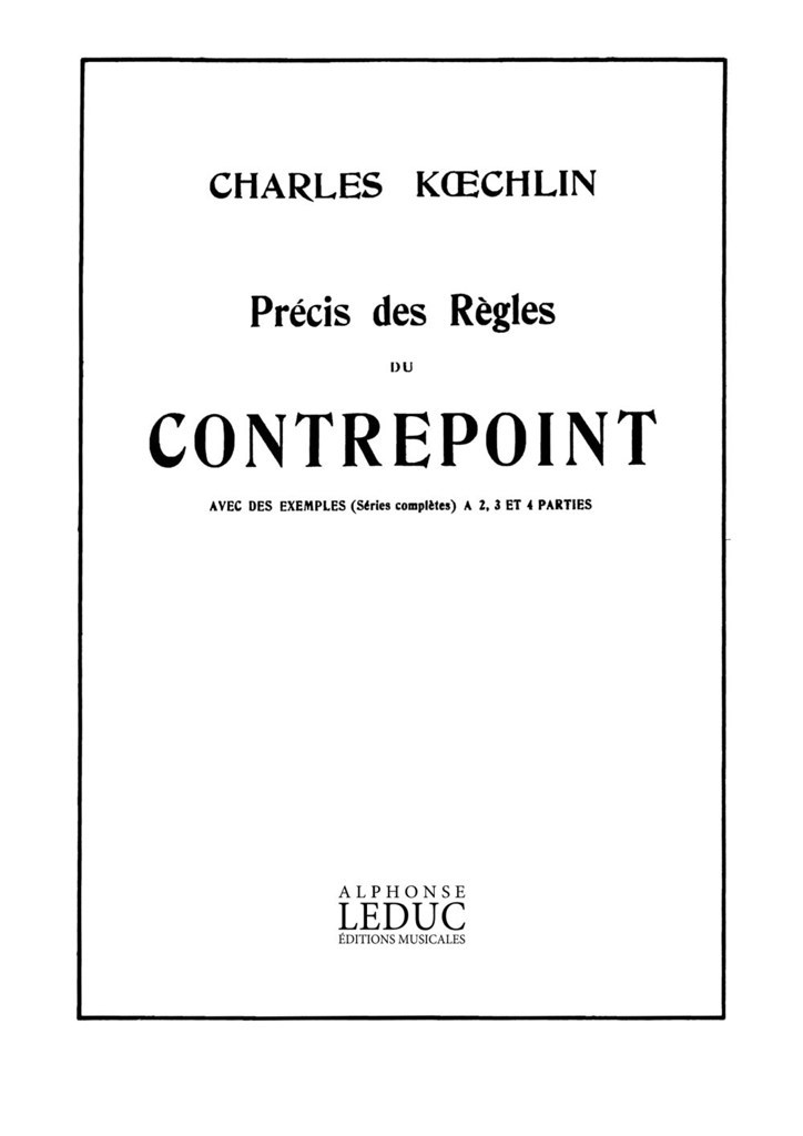 Precisions on Counterpoint rules