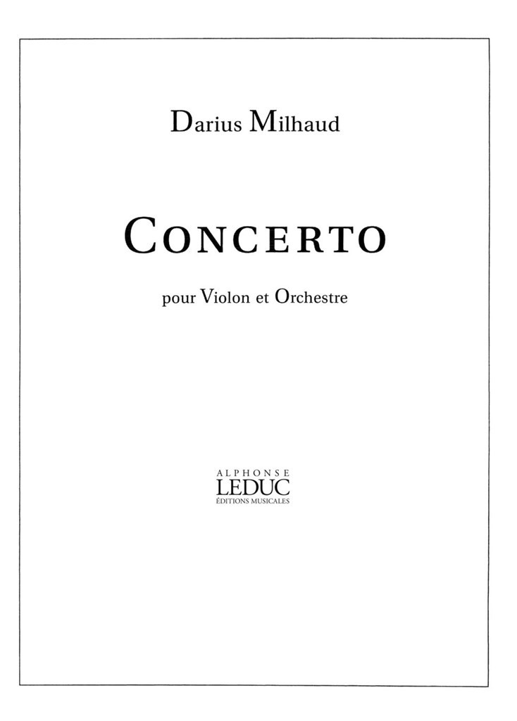 Concerto -Violon Et Orchestre