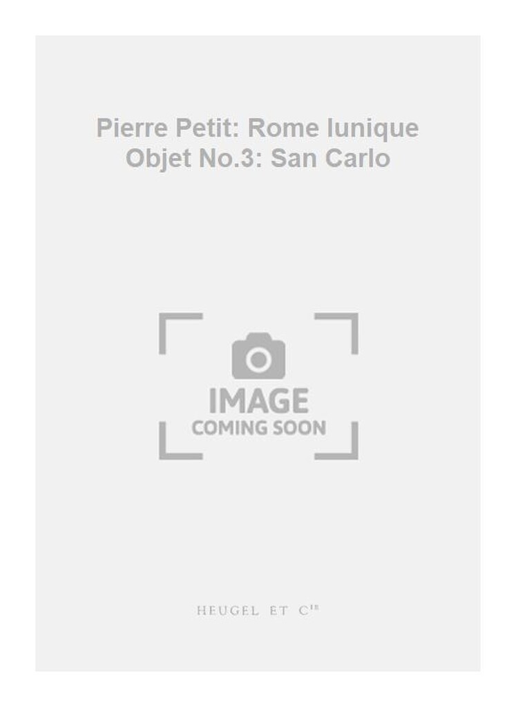 Pierre Petit: Rome lunique Objet No.3: San Carlo