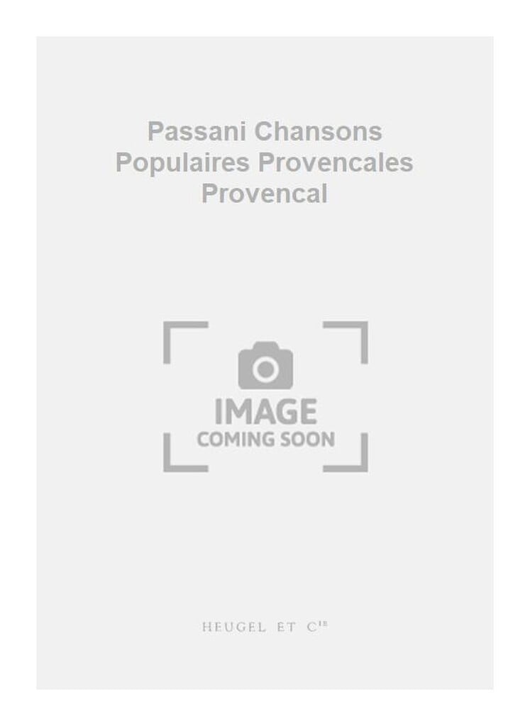 Passani Chansons Populaires Provencales Provencal