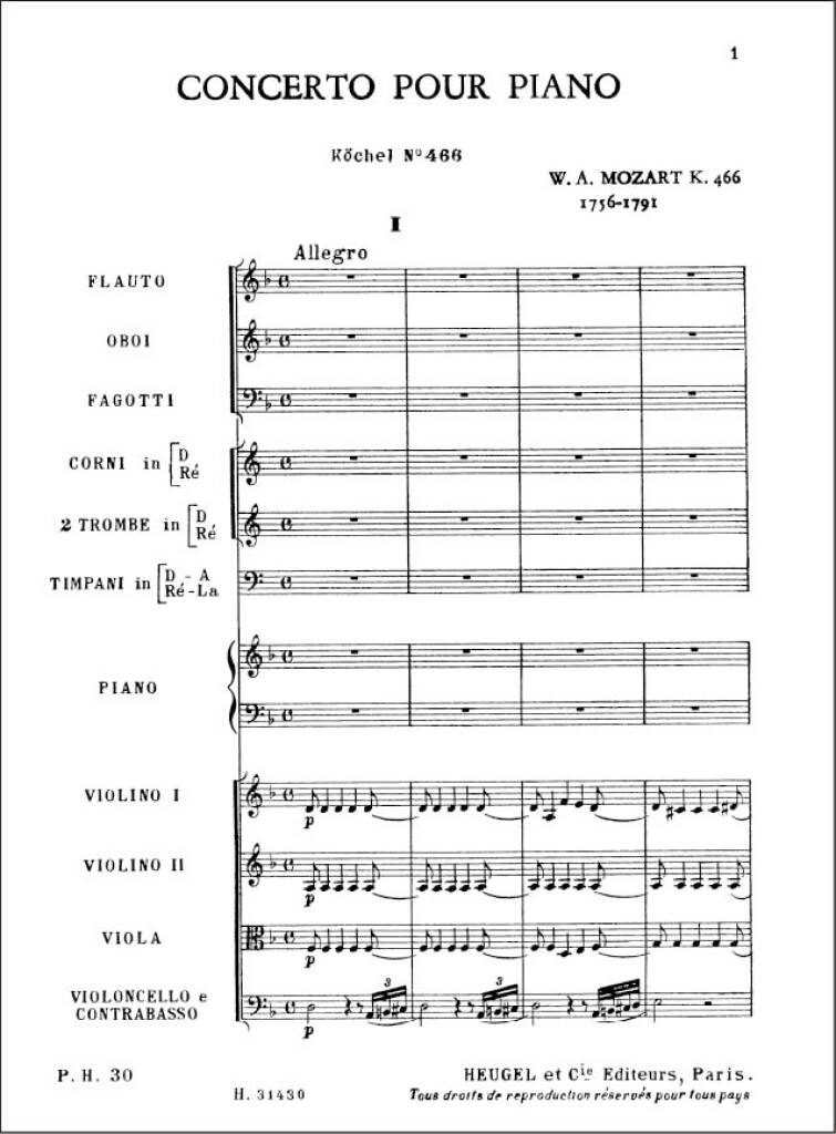 Concerto Piano KV466 Re Mineur